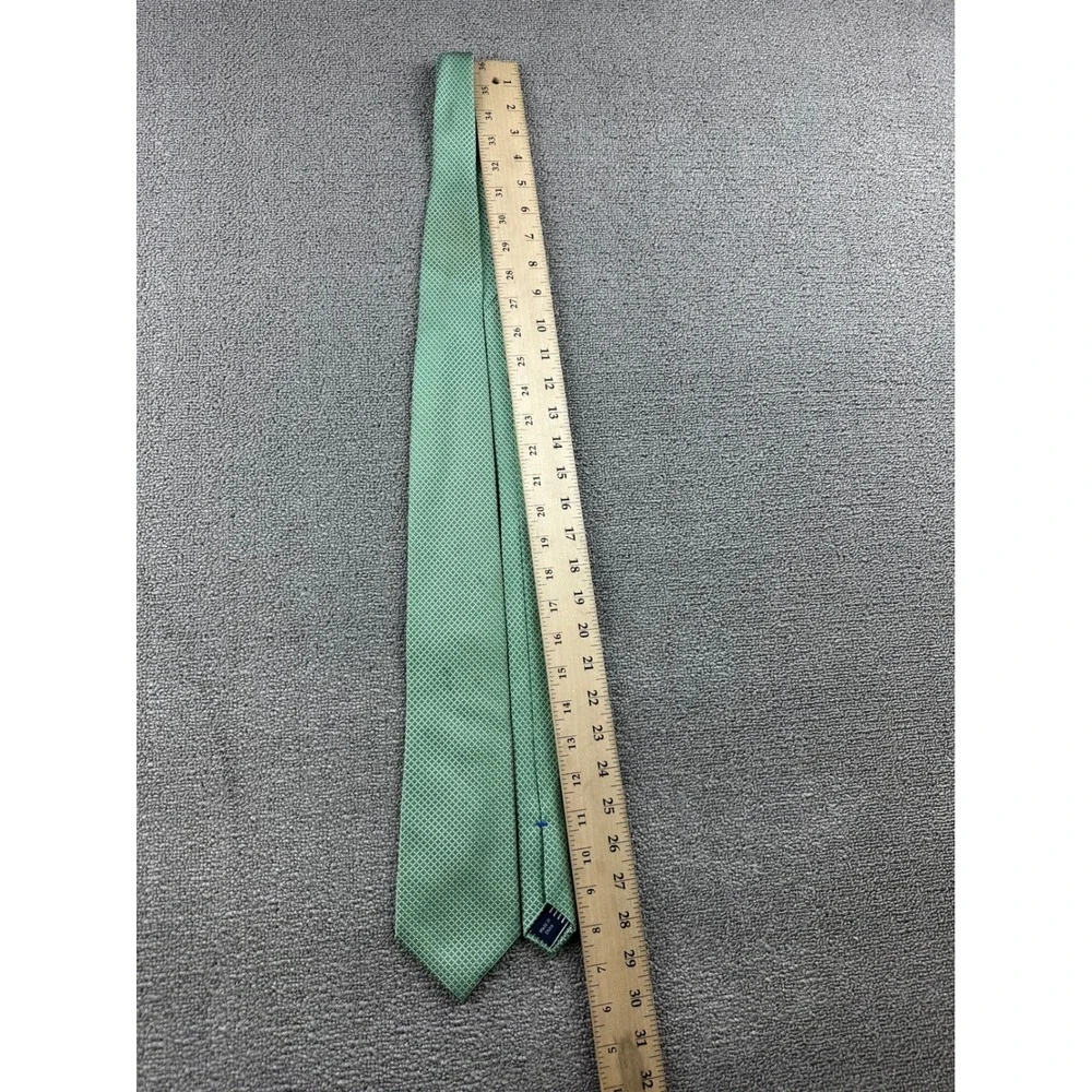 Nautica Tie Men Green‎ Geometric Diamond Pattern Woven Necktie Preppy Business